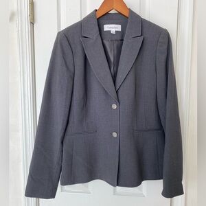 Calvin Klein Women’s Suit Jacket Dark Gray Size 6